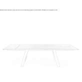 Extendable rectangular table made of ceramic glass Janze