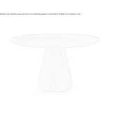 Round walnut table Galateni