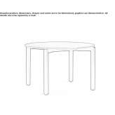 Round table made of veneer and rubber wood Carcar