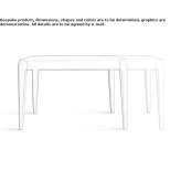 Extendable square dining table in solid wood Bobowa