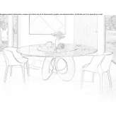 Round marble table for the living room Tornolo