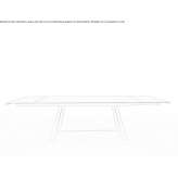 Extendable rectangular table made of ceramic glass Fluehli