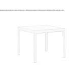 Square oak dining table Benzu