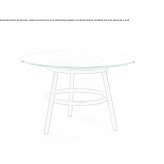 Round crystal and wooden table Dedenevo