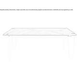 Rectangular walnut table Qelez