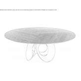 Round living room table made of wood fiber Tornolo