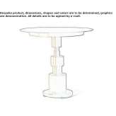 Round metal table Perho