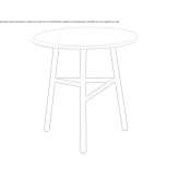 Round wooden table Wymiarki