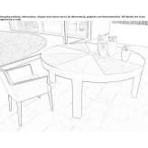 Round wooden table Bani