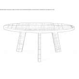 Sahara Noir round marble table with Lazy Susan Ostroda