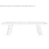 Sahara Noir rectangular marble table Ostroda