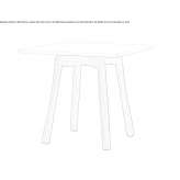 Square table made of MDF Arequipa