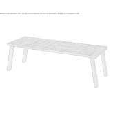 Rectangular wooden dining table Darfo