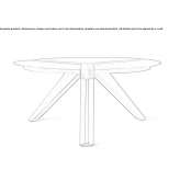 Round table made of steel and wood Fairfax