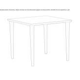 Square wooden dining table Sumrall