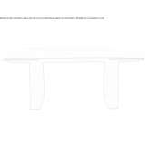 Extendable rectangular table made of porcelain stoneware Birgte