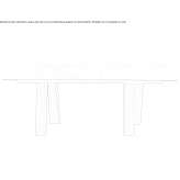 Porcelain stoneware table with ash base Levada