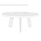 Dark Emperador round marble table with Lazy Susan Ostroda