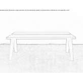 Rectangular table made of steel and wood Oichalia