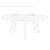 Round wooden table with Lazy Susan Ostroda