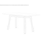 Prostokątny stół z płyty MDF Arequipa