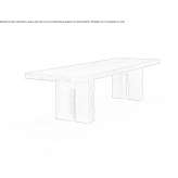 Rectangular wooden dining table Sylva
