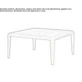 Square wooden table Paonia