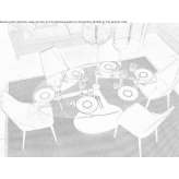 Extendable oval crystal table Elewijt