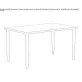 Rectangular wooden dining table Sumrall