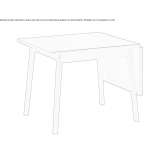 Extendable rectangular wooden table Sumrall