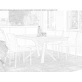 Extendable rectangular table made of eco-wood Calw