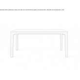 Extendable rectangular oak table Brucken