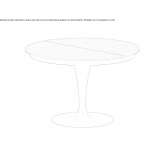 Extendable round wooden table Preseau