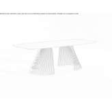 Rectangular table made of steel and wood Mezzago