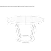 Extendable round wooden table Morwell