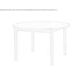 Extendable round oak dining table Elsnig