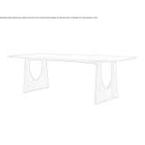 Rectangular oak dining table Zabno