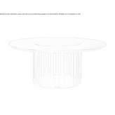 Round eucalyptus table with Lazy Susan Ocotepec