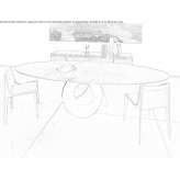 Oval living room table made of wood fiber Tornolo