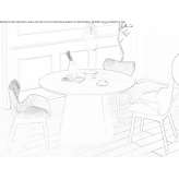 Round dining table with Lazy Susan Halidere