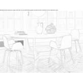 Round wooden dining table in a modern style Wekerom