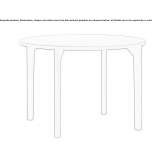 Round wooden table Chia