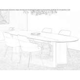 Oval ceramic dining table Onani