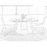 Round table with Lazy Susan Leezdorf