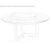 Round marble table with Lazy Susan Ayeneux