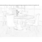 Round marble table with Lazy Susan Chaulnes