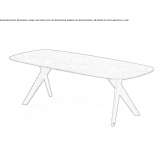 Rectangular dining table made of natural stone Vegadeo