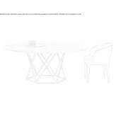 Round marble dining table Mogosani