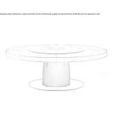 Round table in Calacatta marble and ceramics Mirabel