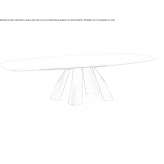 Rectangular table made of MDF and metal Bisoca